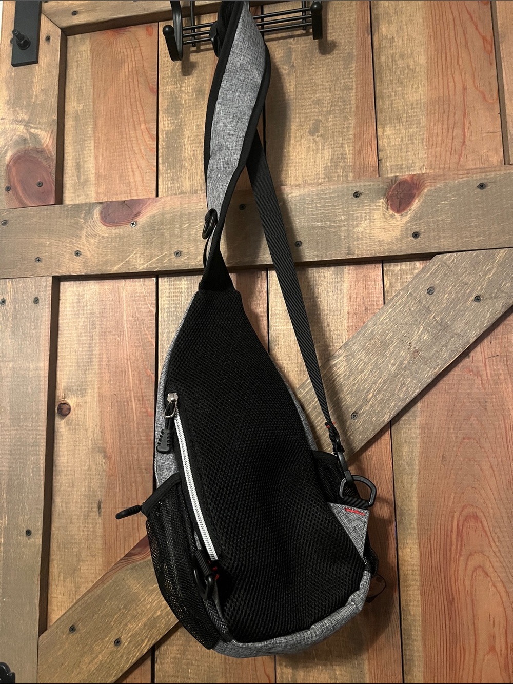 Gray Women's Crossbody Sling Backpack - Modern Everyday Carry - Picture 2 of 3